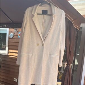 Sanctuary sold at Anthropologie Cream Blazer Versatile Knit Jacket